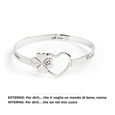 Bracciale donna Marlù in acciaio con frase nonna 15BR036.